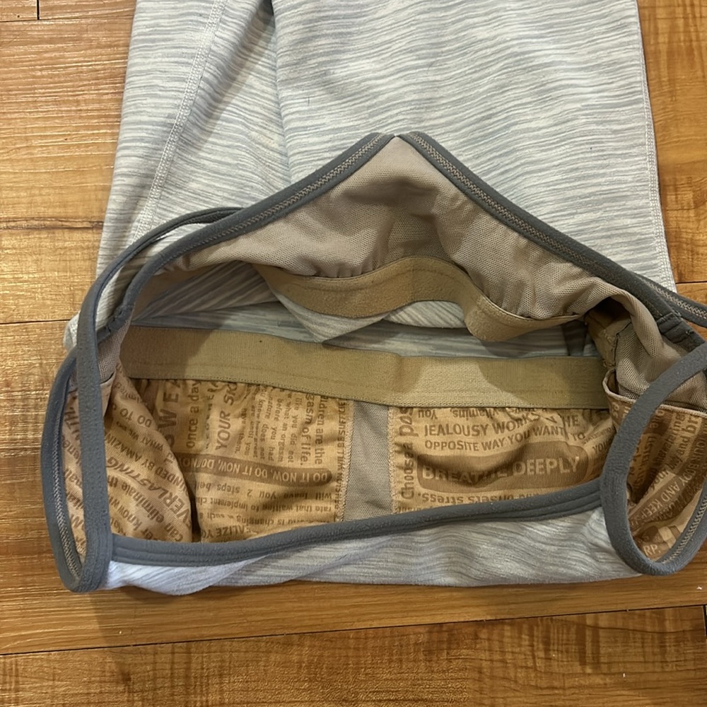 Gray LULULEMON Power Y Tank Top Size 6 - Picture 8 of 9